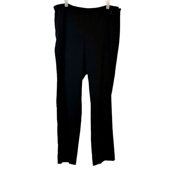 The Limited Straight Leg Zip Side Stretch Black Casual Dress Pants Size 14 - Picture 1 of 6